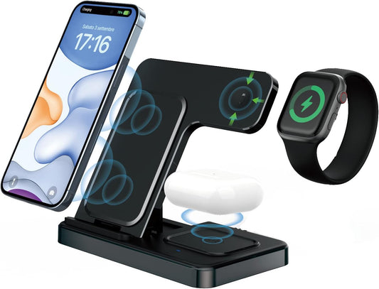 Fast Wireless Charging Station for iPhone Apple Watch Airpods